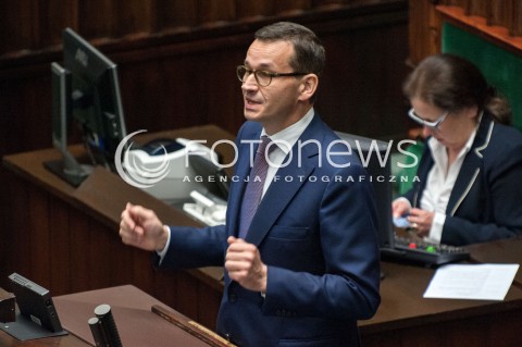  27.06.2018 WARSZAWA SEJM<br />POSIEDZENIE SEJMU<br />N/Z PREMIER MATEUSZ MORAWIECKI <br /> 