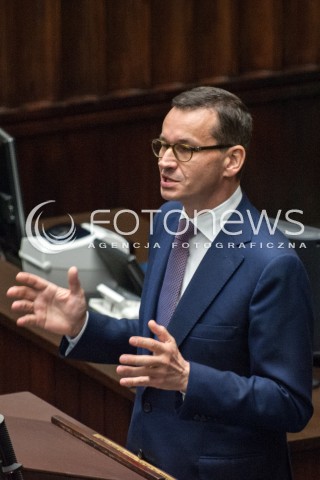 27.06.2018 WARSZAWA SEJM<br />POSIEDZENIE SEJMU<br />N/Z PREMIER MATEUSZ MORAWIECKI <br /> 