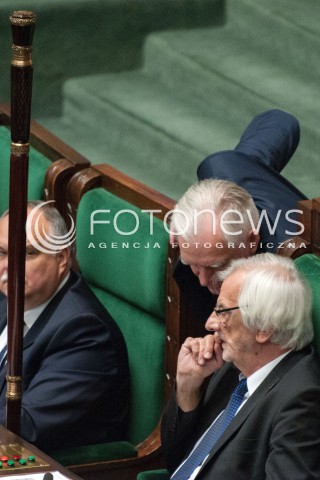  27.06.2018 WARSZAWA SEJM<br />POSIEDZENIE SEJMU<br />N/Z RYSZARD TERLECKI JAROSLAW GOWIN<br /> 