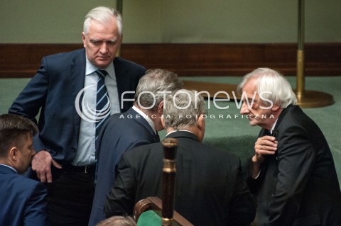  27.06.2018 WARSZAWA SEJM<br />POSIEDZENIE SEJMU<br />N/Z JAROSLAW GOWIN RYSZARD TERLECKI MICHAL DWORCZYK MAREK SUSKI<br /> 