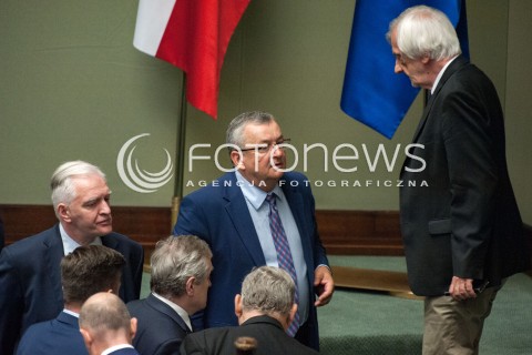  27.06.2018 WARSZAWA SEJM<br />POSIEDZENIE SEJMU<br />N/Z RYSZARD TERLECKI ANDRZEJ ADAMCZYK JAROSLAW GOWIN<br /> 