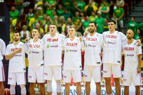  28.06.2018 GDANSK SOPOT<br />
KOSZYKOWKA - KWALIFIKACJE DO MISTRZOSTW SWIATA 2019<br />
BASKETBALL - WORLD CHAMPIONSHIPS 2019 QUALIFICATION ROUND<br />
POLSKA - LITWA<br />
(poland - lithuania)<br />
N/Z REPREZENTACJA POLSKI PODCZAS HYMNU<br />
 