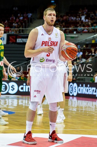  28.06.2018 GDANSK SOPOT<br />
KOSZYKOWKA - KWALIFIKACJE DO MISTRZOSTW SWIATA 2019<br />
BASKETBALL - WORLD CHAMPIONSHIPS 2019 QUALIFICATION ROUND<br />
POLSKA - LITWA<br />
(poland - lithuania)<br />
N/Z MICHAL SOKOLOWSKI SYLWETKA<br />
 