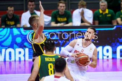  28.06.2018 GDANSK SOPOT<br />
KOSZYKOWKA - KWALIFIKACJE DO MISTRZOSTW SWIATA 2019<br />
BASKETBALL - WORLD CHAMPIONSHIPS 2019 QUALIFICATION ROUND<br />
POLSKA - LITWA<br />
(poland - lithuania)<br />
N/Z MATEUSZ PONITKA<br />
 