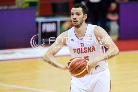  28.06.2018 GDANSK SOPOT<br />
KOSZYKOWKA - KWALIFIKACJE DO MISTRZOSTW SWIATA 2019<br />
BASKETBALL - WORLD CHAMPIONSHIPS 2019 QUALIFICATION ROUND<br />
POLSKA - LITWA<br />
(poland - lithuania)<br />
N/Z AARON CEL SYLWETKA PORTRET<br />
 