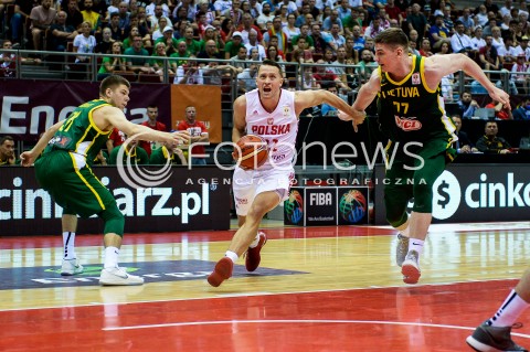  28.06.2018 GDANSK SOPOT<br />
KOSZYKOWKA - KWALIFIKACJE DO MISTRZOSTW SWIATA 2019<br />
BASKETBALL - WORLD CHAMPIONSHIPS 2019 QUALIFICATION ROUND<br />
POLSKA - LITWA<br />
(poland - lithuania)<br />
N/Z MARCEL PONITKA<br />
 