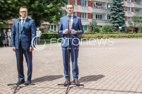  30.06.2018 RZESZOW<br />KONFERENCJA PRASOWA PREMIERA MATEUSZA MORAWIECKIEGO DOTYCZACA LIKWIDACJI UZYTKOWANIA WIECZYSTEGO <br />N/Z ARTUR SOBON PREMIER MATEUSZ MORAWIECKI<br /> 