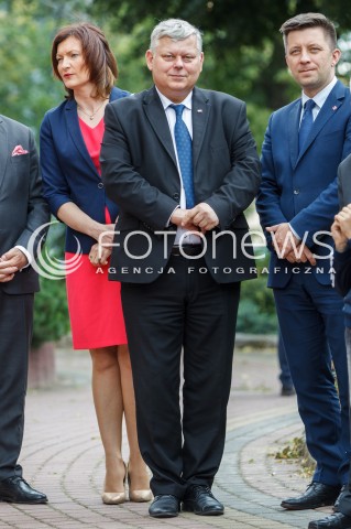  30.06.2018 RZESZOW<br />KONFERENCJA PRASOWA PREMIERA MATEUSZA MORAWIECKIEGO DOTYCZACA LIKWIDACJI UZYTKOWANIA WIECZYSTEGO <br />N/Z MAREK SUSKI MICHAL DWORCZYK EWA LENIART<br /> 