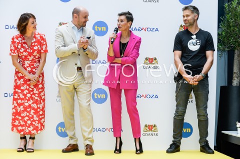  02.07.2018 GDANSK<br />SPOTKANIE PRASOWE Z AKTORAMI SERIALU DIAGNOZA TVN<br />N/Z MAJA OSTASZEWSKA ADAM WORONOWICZ DANUTA STENKA MACIEJ ZAKOSCIELNY<br /> 