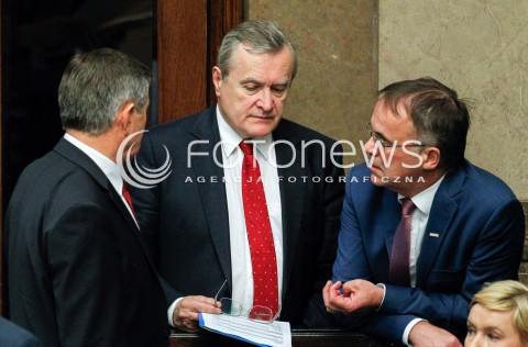  03.07.2018 WARSZAWA SEJM <br />POSIEDZENIE SEJMU <br />N/Z PIOTR GLINSKI MAREK KUCHCINSKI JAROSLAW SELLIN<br /> 