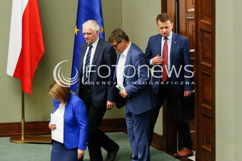  03.07.2018 WARSZAWA SEJM <br />POSIEDZENIE SEJMU <br />N/Z JAROSLAW GOWIN MARIUSZ BLASZCZAK<br /> 