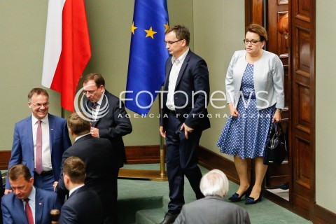  03.07.2018 WARSZAWA SEJM <br />POSIEDZENIE SEJMU <br />N/Z ZBIGNIEW ZIOBRO MARIUSZ KAMINSKI ANNA ZALEWSKA JAROSLAW SELLIN<br /> 