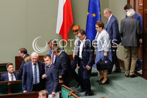  03.07.2018 WARSZAWA SEJM <br />POSIEDZENIE SEJMU <br />N/Z JAROSLAW GOWIN ZBIGNIEW ZIOBRO ELZBIETA RAFALSKA HENRYK KOWALCZYK ANNA ZALEWSKA <br /> 