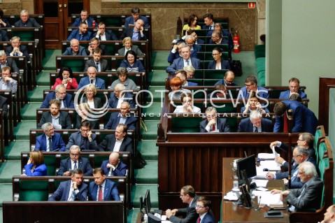  03.07.2018 WARSZAWA SEJM <br />POSIEDZENIE SEJMU <br />N/Z POSLOWIE SALA WIDOK VIEW PIS MINISTROWIE<br /> 