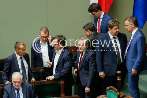  03.07.2018 WARSZAWA SEJM <br />POSIEDZENIE SEJMU <br />N/Z PIOTR GLINSKI ZBIGNIEW ZIOBRO JAROSLAW SELLIN<br /> 