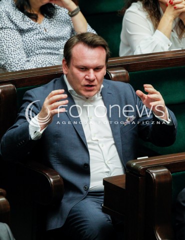  03.07.2018 WARSZAWA SEJM <br />POSIEDZENIE SEJMU <br />N/Z DOMINIK TARCZYNSKI EMOCJE<br /> 