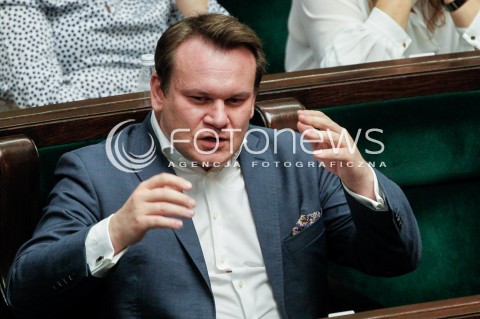  03.07.2018 WARSZAWA SEJM <br />POSIEDZENIE SEJMU <br />N/Z DOMINIK TARCZYNSKI EMOCJE<br /> 