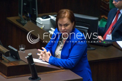  03.07.2018 WARSZAWA SEJM<br />POSIEDZENIE SEJMU<br />N/Z LIDIA GADEK<br /> 