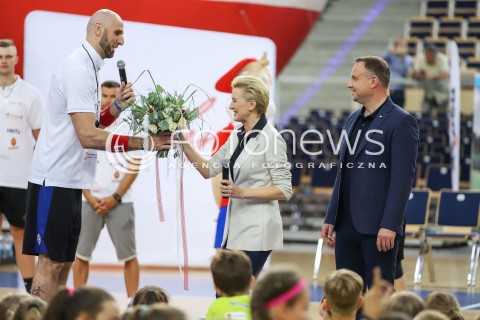  09.07.2018 LODZ <br />
MARCIN GORTAT CAMP 2018<br />
TRENINGI DLA DZIECI<br />
N/Z MARCIN GORTAT PREZYDENT RP ANDRZEJ DUDA AGATA KORNHAUSER DUDA<br />
 