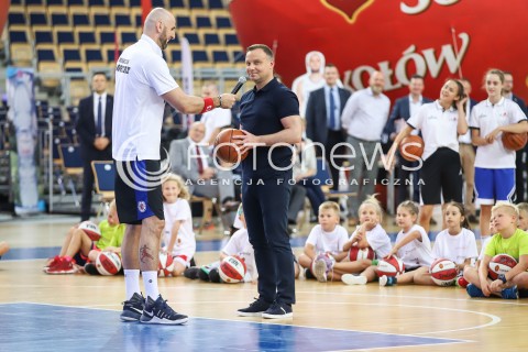  09.07.2018 LODZ <br />
MARCIN GORTAT CAMP 2018<br />
TRENINGI DLA DZIECI<br />
N/Z MARCIN GORTAT PREZYDENT RP ANDRZEJ DUDA<br />
 