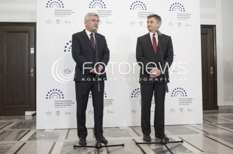  12.07.2018 WARSZAWA SENAT<br />SZCZYT PRZEWODNICZACYCH PARLAMENTOW<br />N/Z STANISLAW KARCZEWSKI MAREK KUCHCINSKI<br /> 