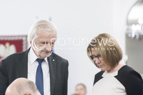  12.07.2018 WARSZAWA SENAT<br />SZCZYT PRZEWODNICZACYCH PARLAMENTOW<br />N/Z RYSZARD TERLECKI BEATA MAZUREK<br /> 