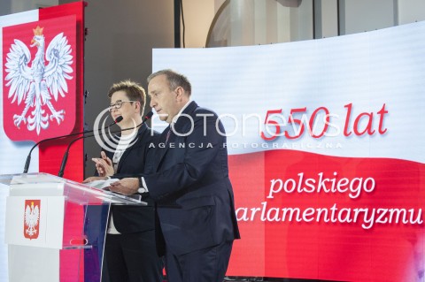  13.07.2018 WARSZAWA <br />UROCZYSTE POSIEDZENIE KLUBU PO I NOWOCZESNA<br />BOJKOT ZGROMADZENIA NARODOWEGO <br />N/Z GRZEGORZ SCHETYNA KATARZYNA LUBNAUER<br /> 