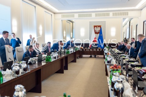  17.07.2018 WARSZAWA<br />POSIEDZENIE RADY MINISTROW<br />N/Z PREMIER MATEUSZ MORAWIECKI MINISTROWIE SALA WIDOK VIEW<br /> 
