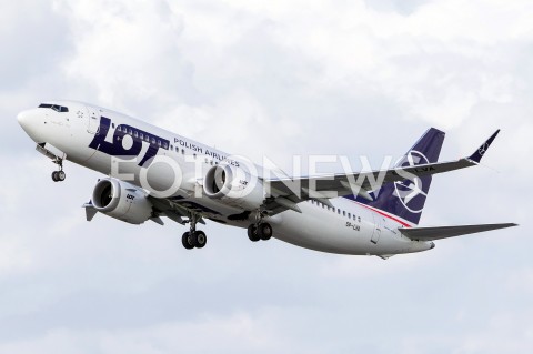  18.07.2018 LOTNISKO RZESZOW JASIONKA <br />SAMOLOT BOEING 737 MAX POLSKIE LINIE LOTNICZE PLL LOT <br />N/Z SAMOLOT BOEING 737 - 8 MAX REJESTRACJA SP-LVA<br /> 