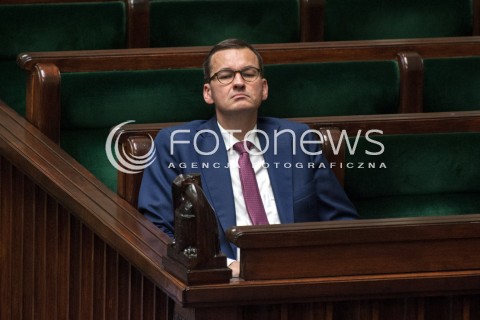  19.07.2018 WARSZAWA SEJM<br />POSIEDZENIE SEJMU<br />N/Z PREMIER MATEUSZ MORAWIECKI<br /> 