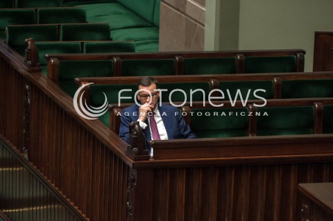  19.07.2018 WARSZAWA SEJM<br />POSIEDZENIE SEJMU<br />N/Z PREMIER MATEUSZ MORAWIECKI<br /> 