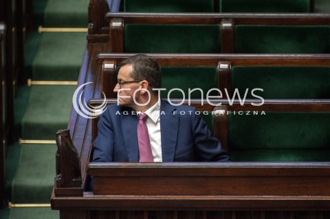  19.07.2018 WARSZAWA SEJM<br />POSIEDZENIE SEJMU<br />N/Z PREMIER MATEUSZ MORAWIECKI<br /> 