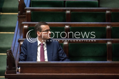  19.07.2018 WARSZAWA SEJM<br />POSIEDZENIE SEJMU<br />N/Z PREMIER MATEUSZ MORAWIECKI<br /> 