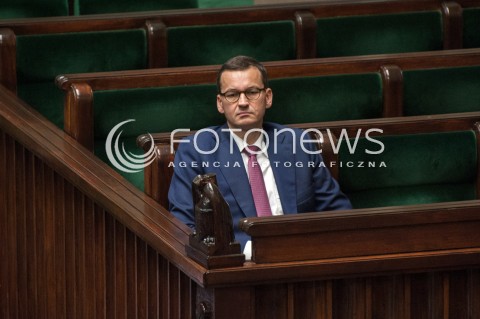  19.07.2018 WARSZAWA SEJM<br />POSIEDZENIE SEJMU<br />N/Z PREMIER MATEUSZ MORAWIECKI<br /> 