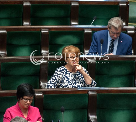  19.07.2018 WARSZAWA SEJM<br />POSIEDZENIE SEJMU<br />N/Z MARIA ZUBA JOANNA BOROWIAK ANTONI DUDA<br /> 