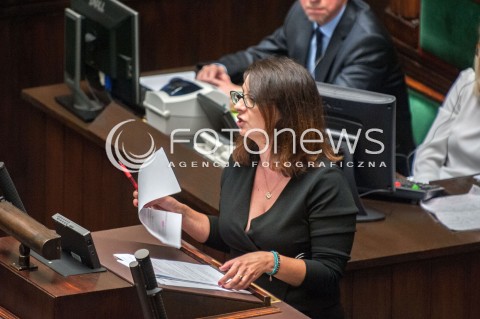  20.07.2018 WARSZAWA SEJM<br />POSIEDZENIE SEJMU<br />N/Z KAMILA GASIUK PIHOWICZ<br /> 