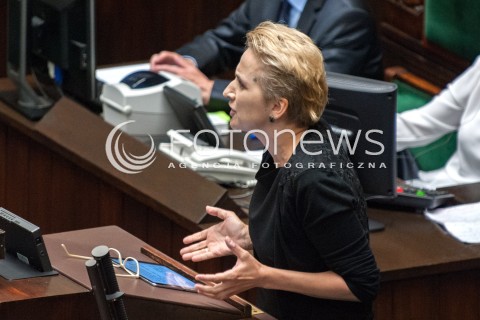  20.07.2018 WARSZAWA SEJM<br />POSIEDZENIE SEJMU<br />N/Z JOANNA SCHEURING WIELGUS<br /> 