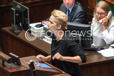  20.07.2018 WARSZAWA SEJM<br />POSIEDZENIE SEJMU<br />N/Z JOANNA SCHEURING WIELGUS<br /> 