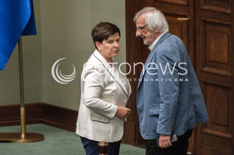  20.07.2018 WARSZAWA SEJM<br />POSIEDZENIE SEJMU<br />N/Z BEATA SZYDLO RYSZARD TERLECKI<br /> 