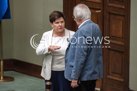  20.07.2018 WARSZAWA SEJM<br />POSIEDZENIE SEJMU<br />N/Z BEATA SZYDLO RYSZARD TERLECKI<br /> 
