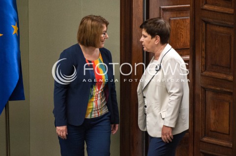  20.07.2018 WARSZAWA SEJM<br />POSIEDZENIE SEJMU<br />N/Z BEATA SZYDLO BEATA MAZUREK<br /> 