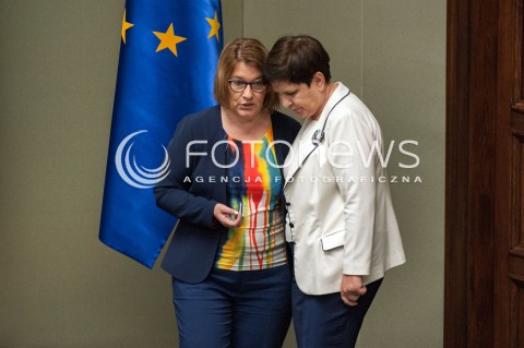  20.07.2018 WARSZAWA SEJM<br />POSIEDZENIE SEJMU<br />N/Z BEATA SZYDLO BEATA MAZUREK<br /> 