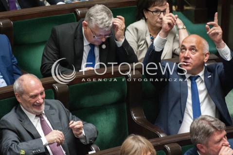  20.07.2018 WARSZAWA SEJM<br />POSIEDZENIE SEJMU<br />N/Z ANTONI MACIEREWICZ MAREK SUSKI JOACHIM BRUDZINSKI<br /> 