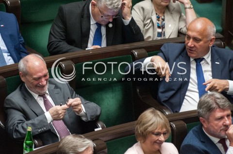  20.07.2018 WARSZAWA SEJM<br />POSIEDZENIE SEJMU<br />N/Z ANTONI MACIEREWICZ JOACHIM BRUDZINSKI<br /> 