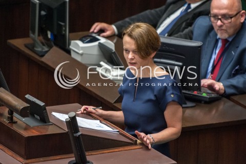  20.07.2018 WARSZAWA SEJM<br />POSIEDZENIE SEJMU<br />N/Z JADWIGA EMILEWICZ<br /> 