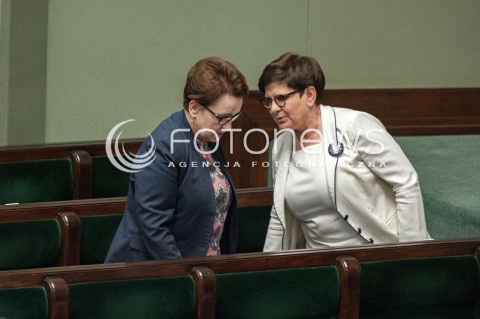  20.07.2018 WARSZAWA SEJM<br />POSIEDZENIE SEJMU<br />N/Z BEATA SZYDLO ANNA ZALEWSKA<br /> 
