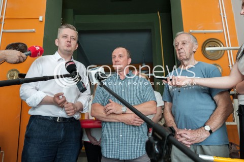  23.07.2018 WARSZAWA<br />KONFERENCJA KANDYDATA PSL NA PREZYDENTA WARSZAWY JAKUBA STEFANIAKA<br />N/Z JAKUB STEFANIAK TADEUSZ KOSIARSKI KAROL KOLTONSKI<br /> 