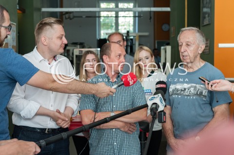  23.07.2018 WARSZAWA<br />KONFERENCJA KANDYDATA PSL NA PREZYDENTA WARSZAWY JAKUBA STEFANIAKA<br />N/Z JAKUB STEFANIAK TADEUSZ KOSIARSKI KAROL KOLTONSKI<br /> 