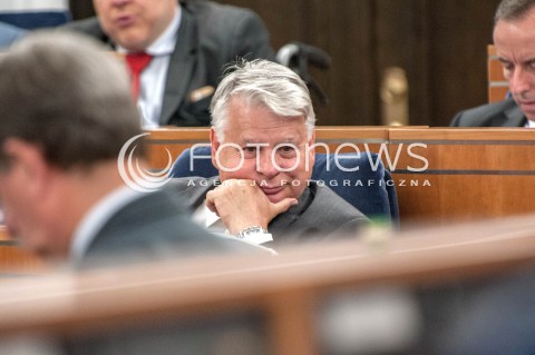  25.07.2018 WARSZAWA SENAT<br />POSIEDZENIE SENATU<br />N/Z BOGDAN BORUSEWICZ<br /> 