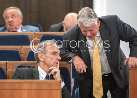  25.07.2018 WARSZAWA SENAT<br />POSIEDZENIE SENATU<br />N/Z BOGDAN BORUSEWICZ BOGDAN KLICH<br /> 